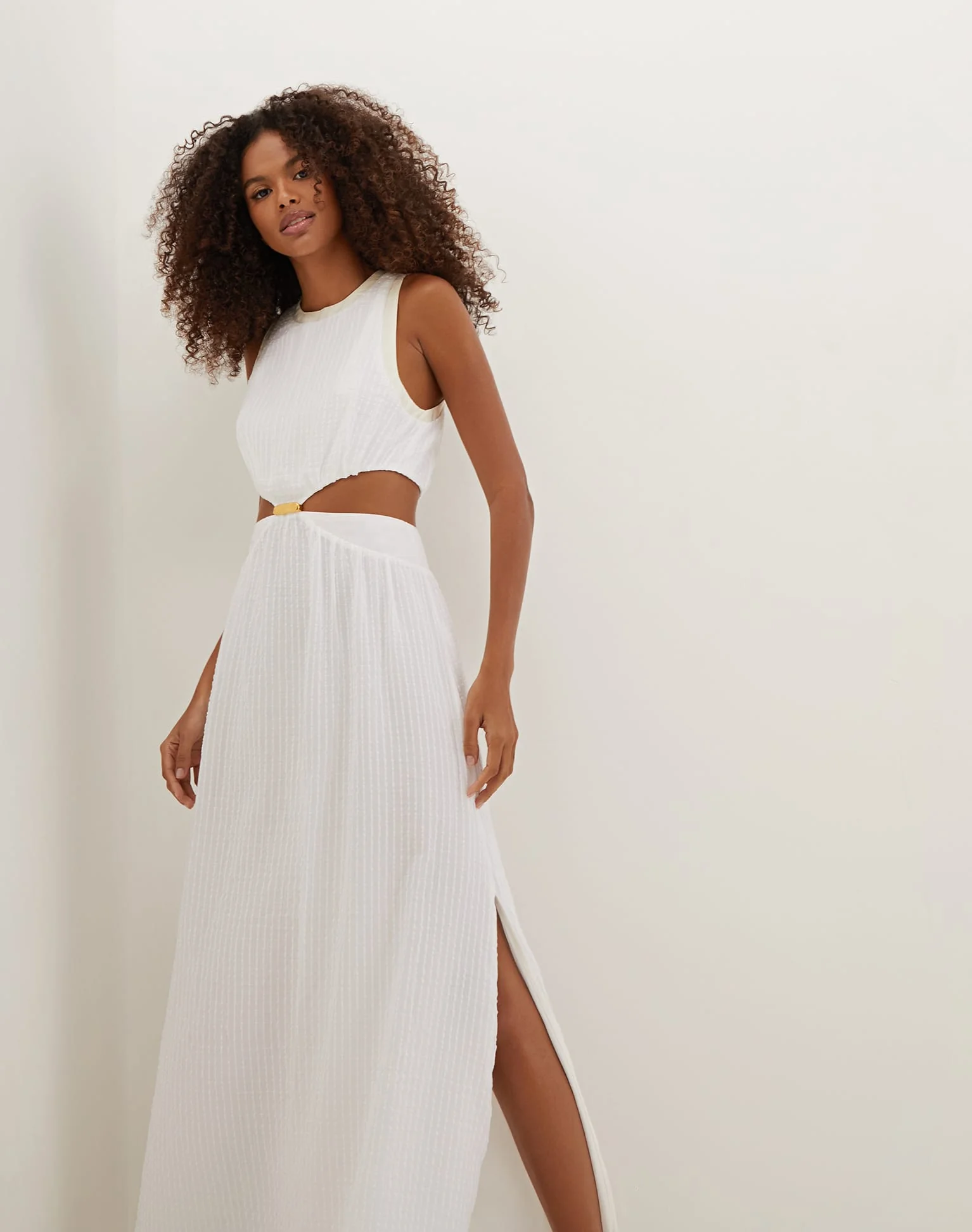 Anai Maxi Dress - Off White - Image 4