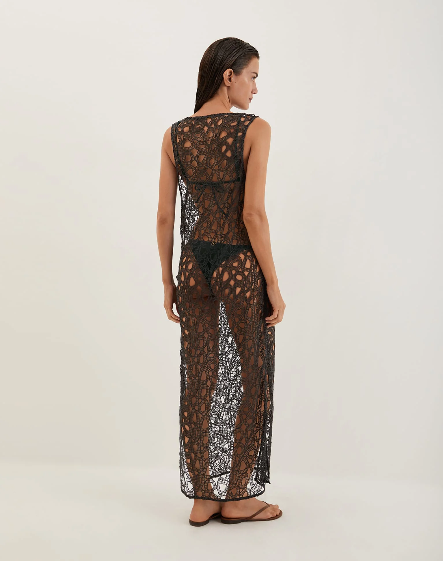 Eyelet Greta Long Cover Up (Exchange Only) - Graffiti - Image 2