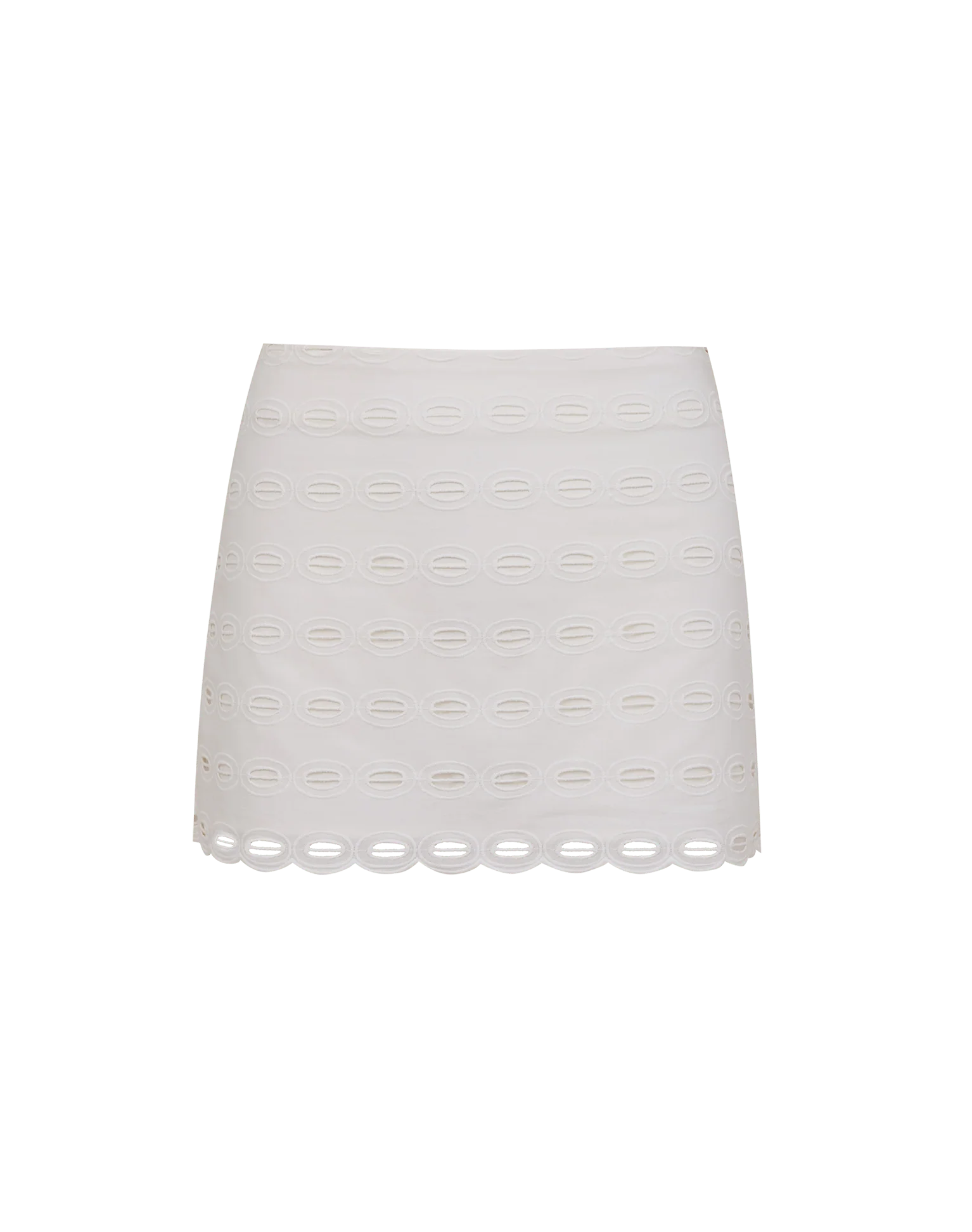 Eyelet Zita Short Skirt - Off White - Image 9