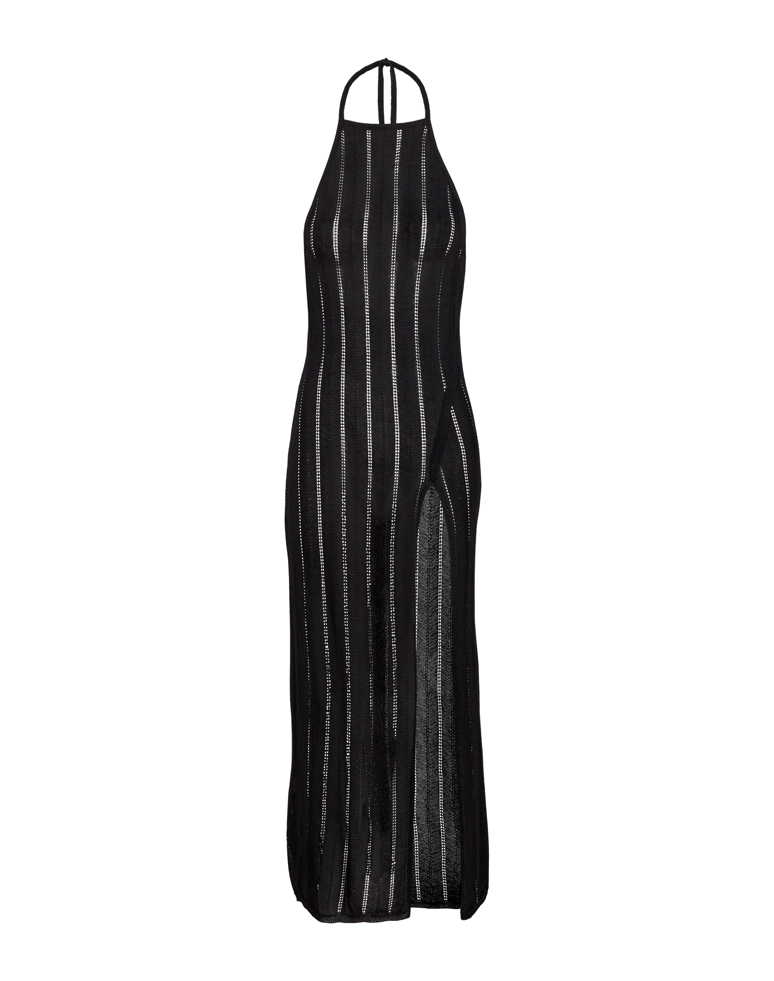 Knit Vis Long Cover Up - Black - Image 4