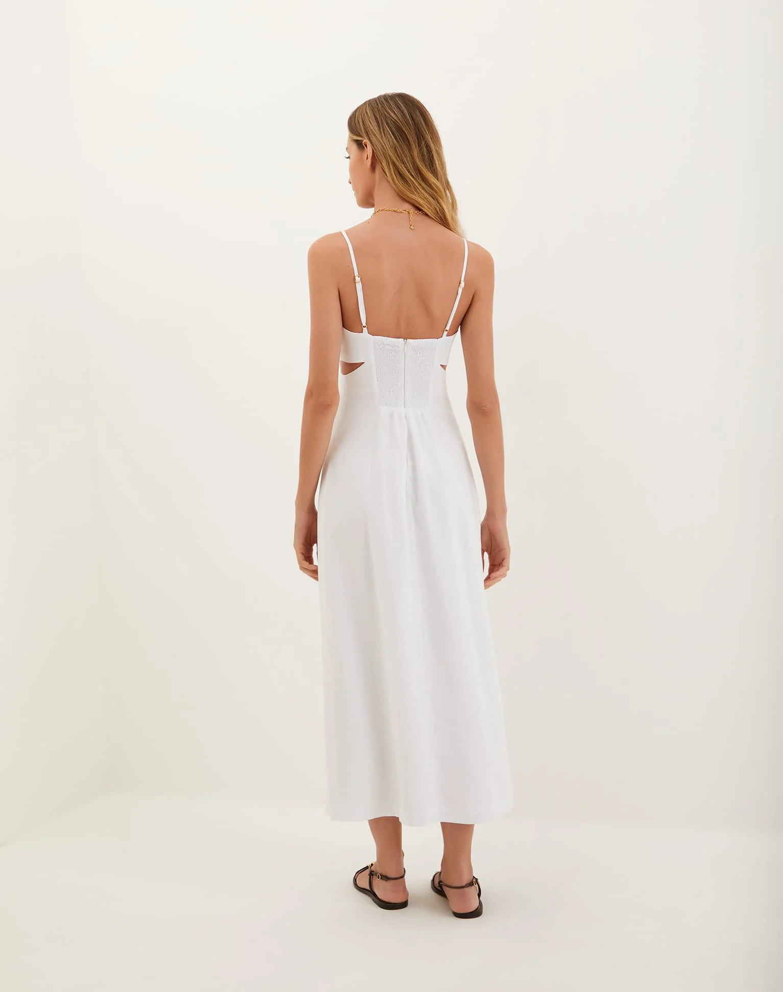 Kylie Midi Dress - Off White - Image 2
