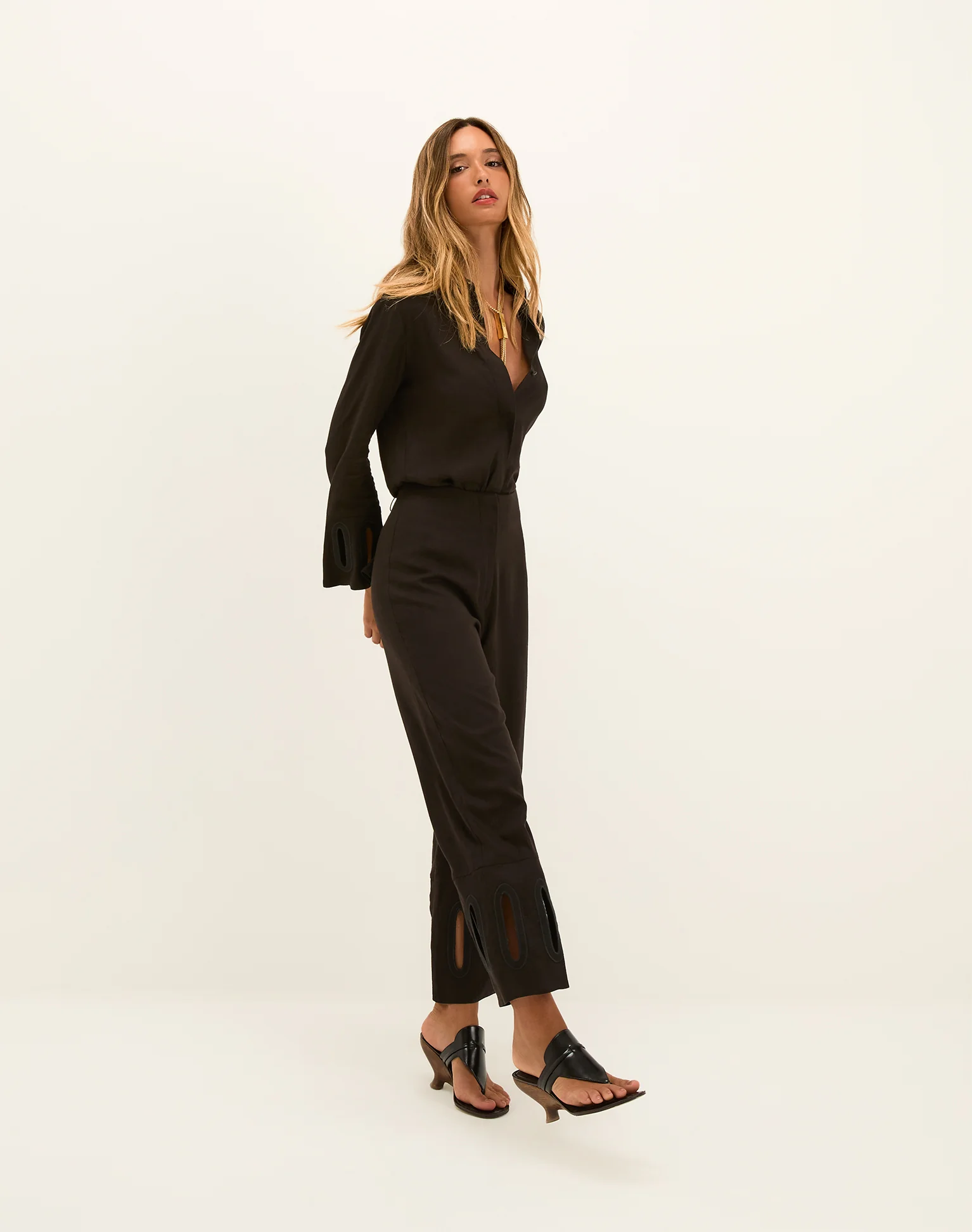Laura Long Sleeve Blouse - Black - Image 5