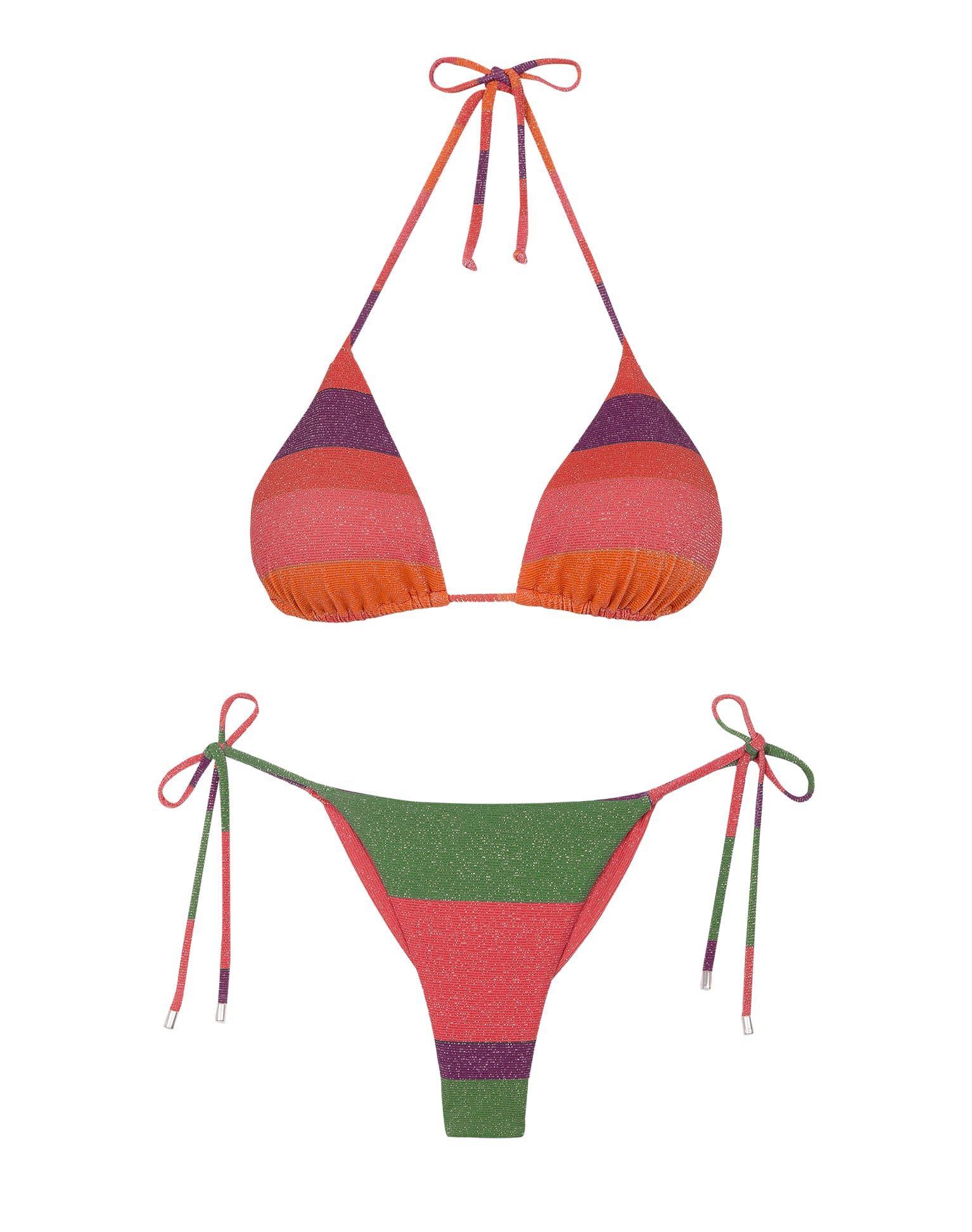 Lurex Tie Side Bottom (Final Sale) - Heatwave - Image 8