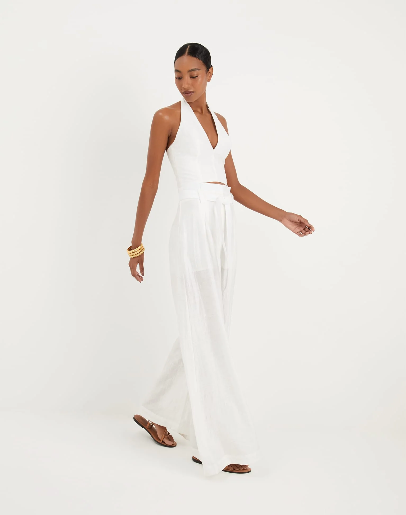 Lys Halter Top - Off White - Image 6