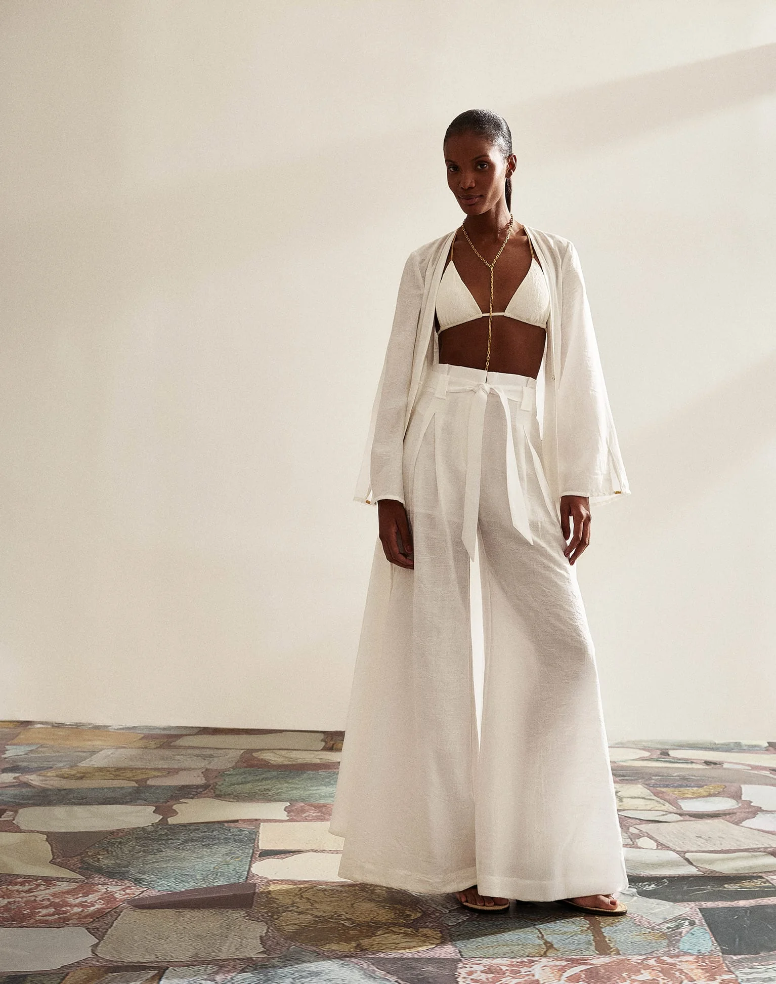 Lys Palazzo Pants - Off White - Image 3