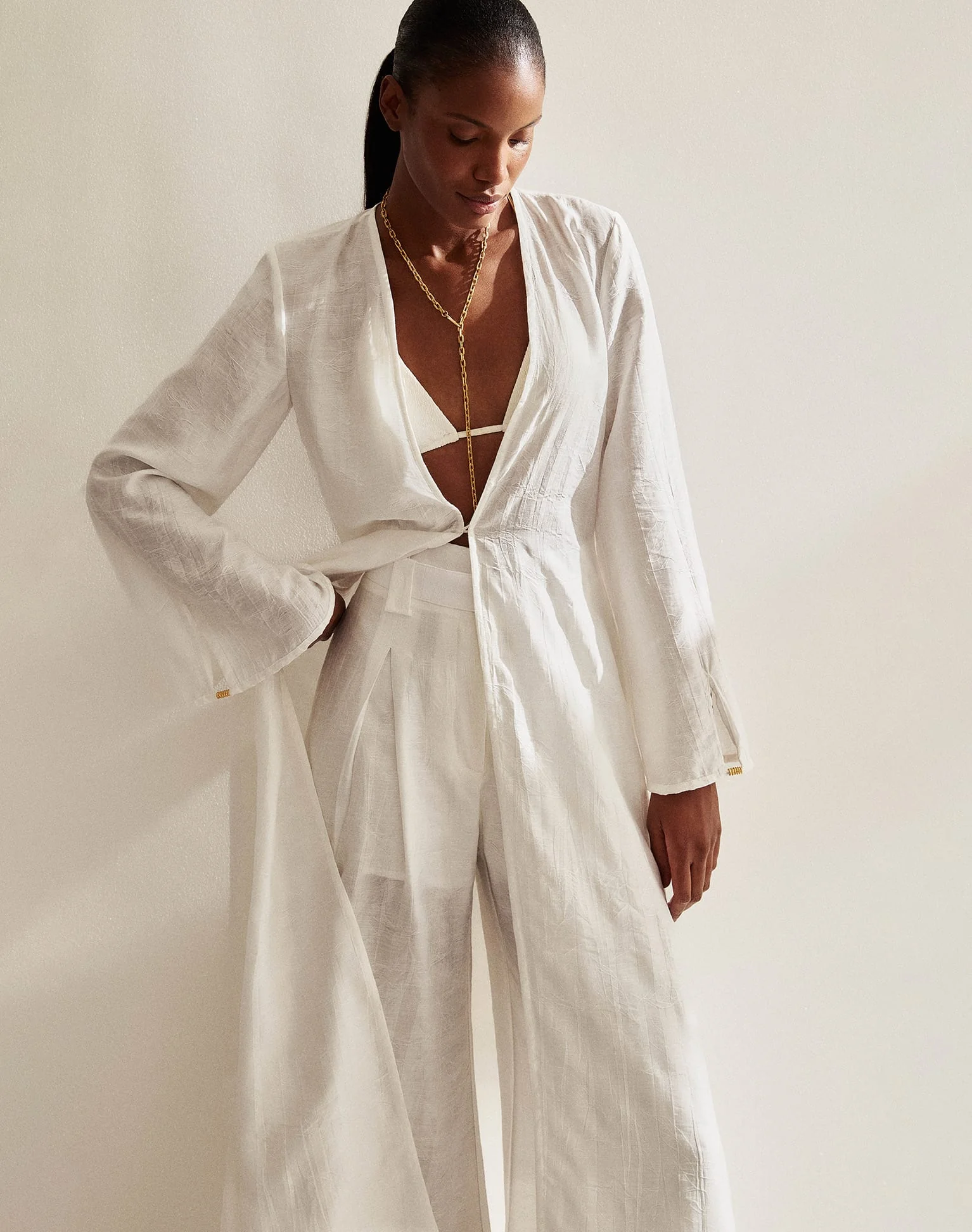 Lys Palazzo Pants - Off White - Image 7