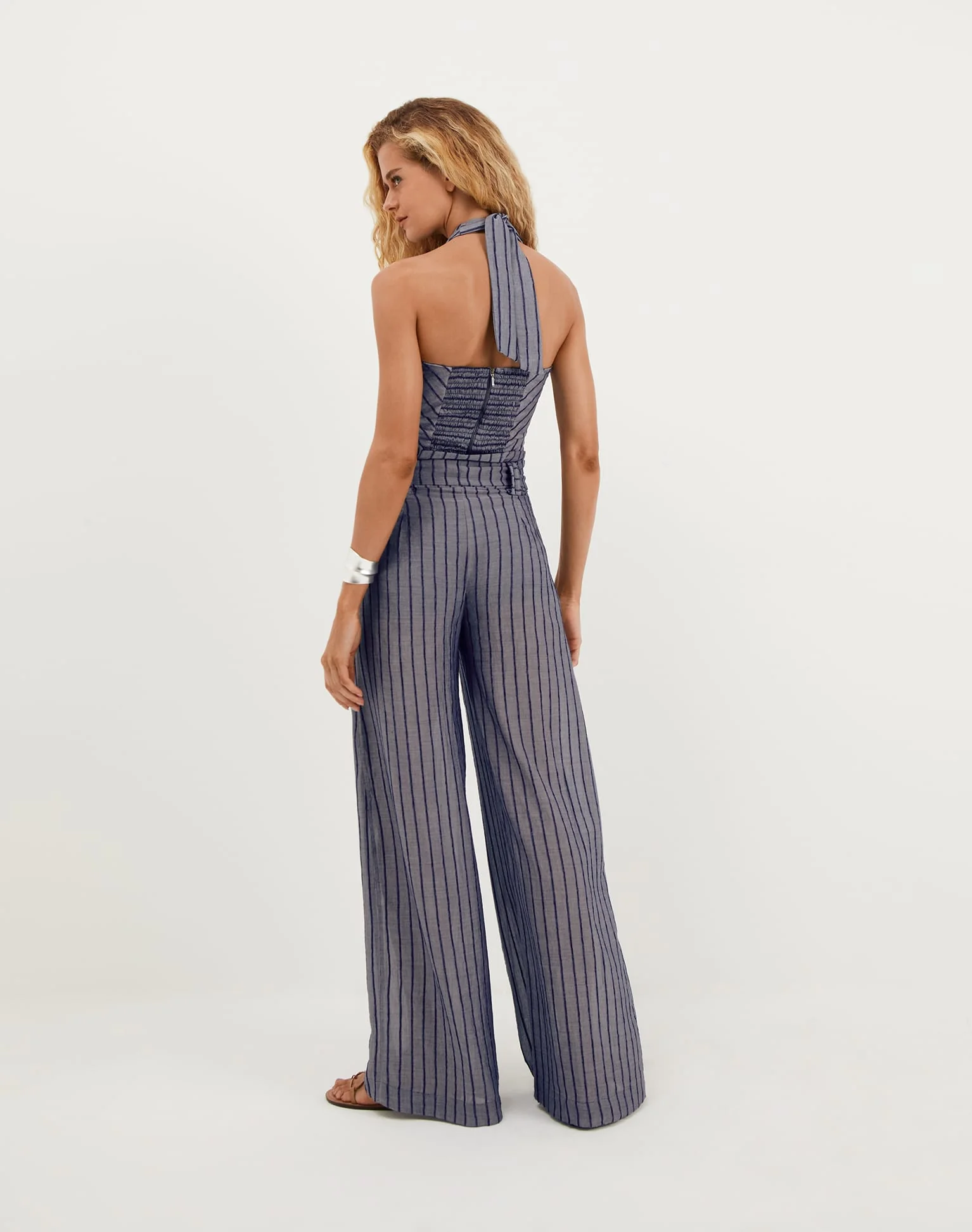 Lysa Halter Top - Sailboat Pinstripe - Image 4