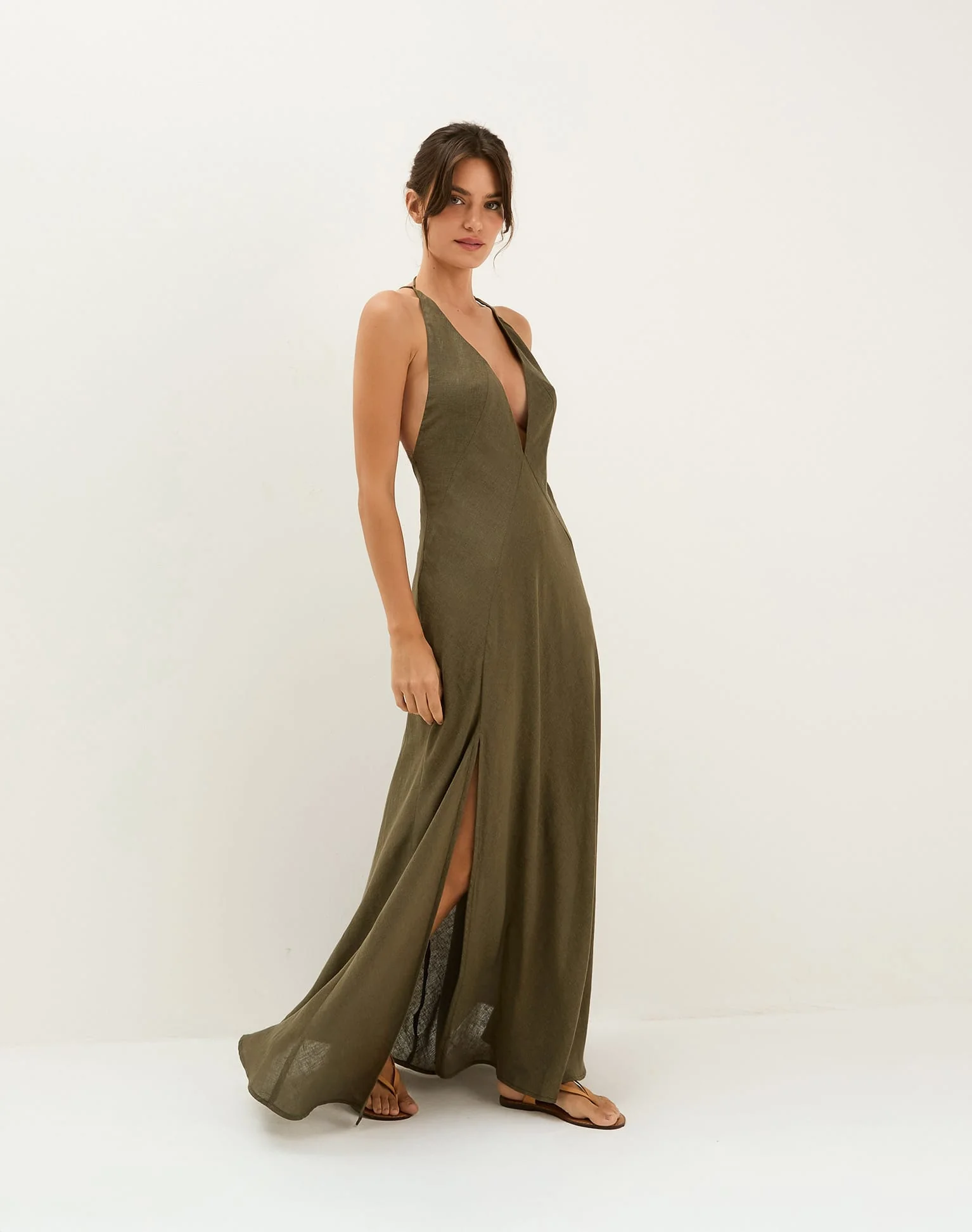 Marbella Long Dress - Evergreen - Image 10
