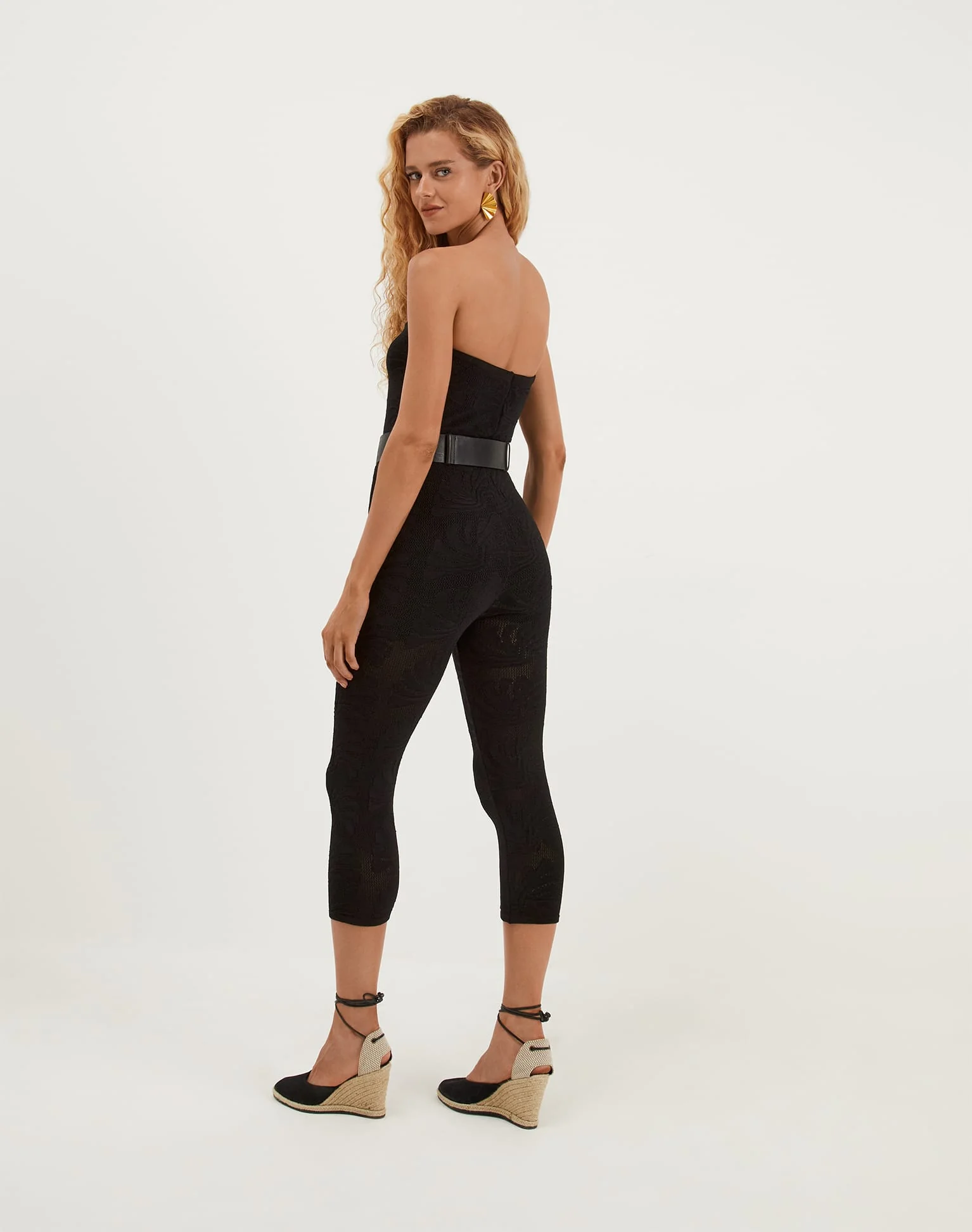 Knit Marina Catsuit - Black - Image 4