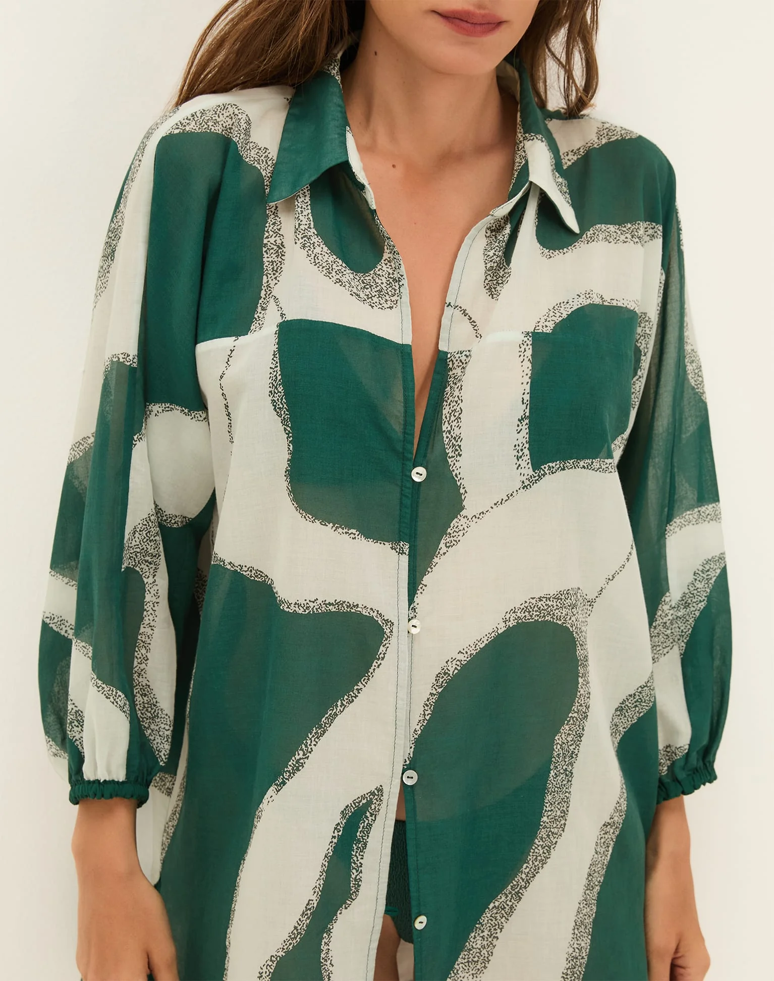 Moa Long Sleeve Cover Up Blouse - Enigma Boulevard - Image 4